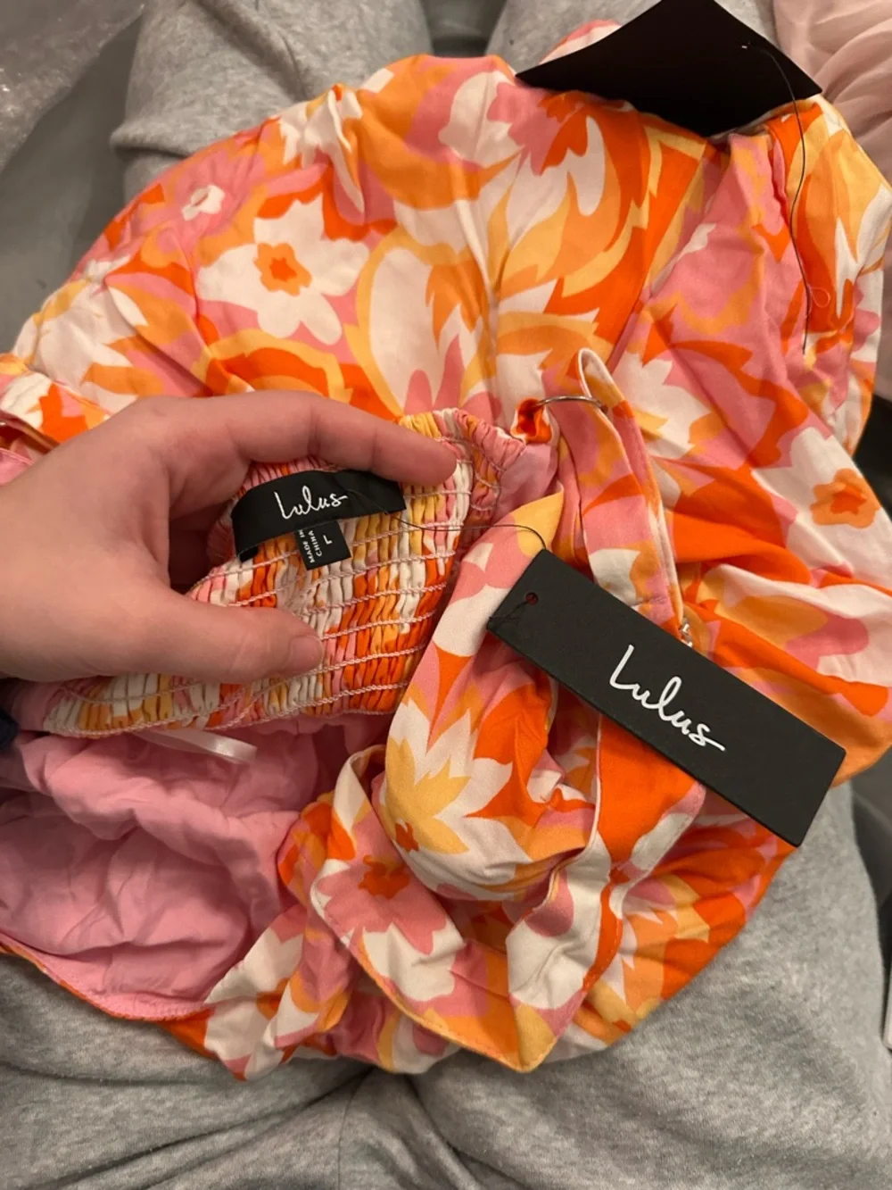 LULU'S Ashlea Orange Floral
Sweetheart Mini Dress - Picture 6 of 6